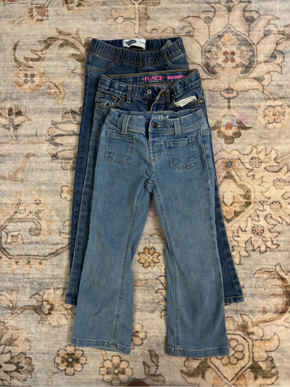 Lot of 3 Pairs of Little Girl Jeans - 5T